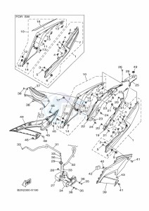 YZF320-A YZF-R3 (B2X8) drawing SIDE COVER