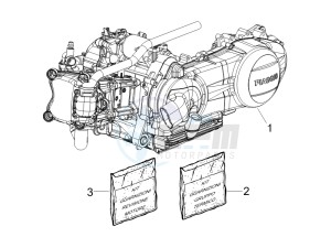 GTV 300 4T 4V ie drawing Engine assembly