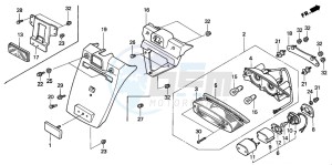 VT1100C2 drawing TAILLIGHT (VT1100C)