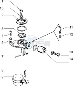 PX 150 E drawing Carburettor upper