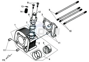 SYMPHONY 125 SR drawing CYLINDER / GASKETS