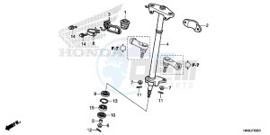 TRX250TME FOURTRAX RECON Europe Direct - (ED) drawing STEERING SHAFT