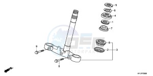 CBR250RB drawing STEERING STEM