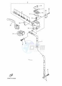 YZ125 (B0V6) drawing FRONT MASTER CYLINDER