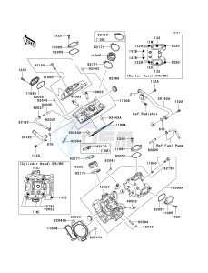 KVF 750 B (BRUTE FORCE 750 4X4I) (B6F-B7FA) A7F drawing CYLINDER HEAD