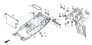 CBF600SA drawing REAR FENDER