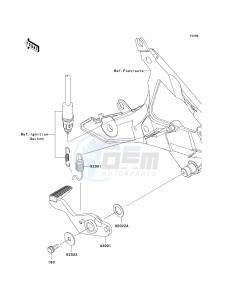 ER 650 C [ER-6N](9F) C9F drawing BRAKE PEDAL_TORQUE LINK