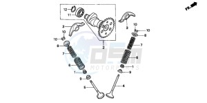 CH125 drawing CAMSHAFT/VALVE