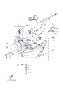 YP125R X-MAX125 X-MAX (2DM9 2DM9) drawing HEADLIGHT