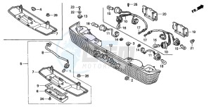 GL1500SE GOLDWING SE drawing TRUNK LIGHT