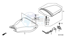 CBR600RR9 Korea - (KO / MK) drawing SEAT