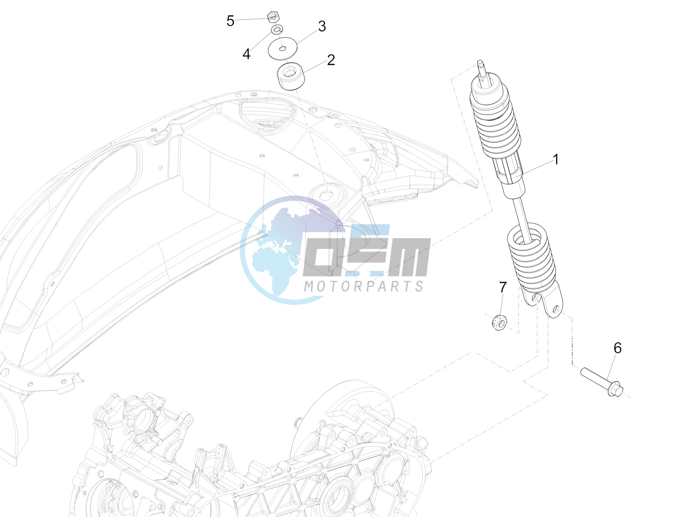 Rear suspension - Shock absorber/s