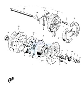 G5 100 drawing REAR HUB_BRAKE -- 72-73 G5-A- -