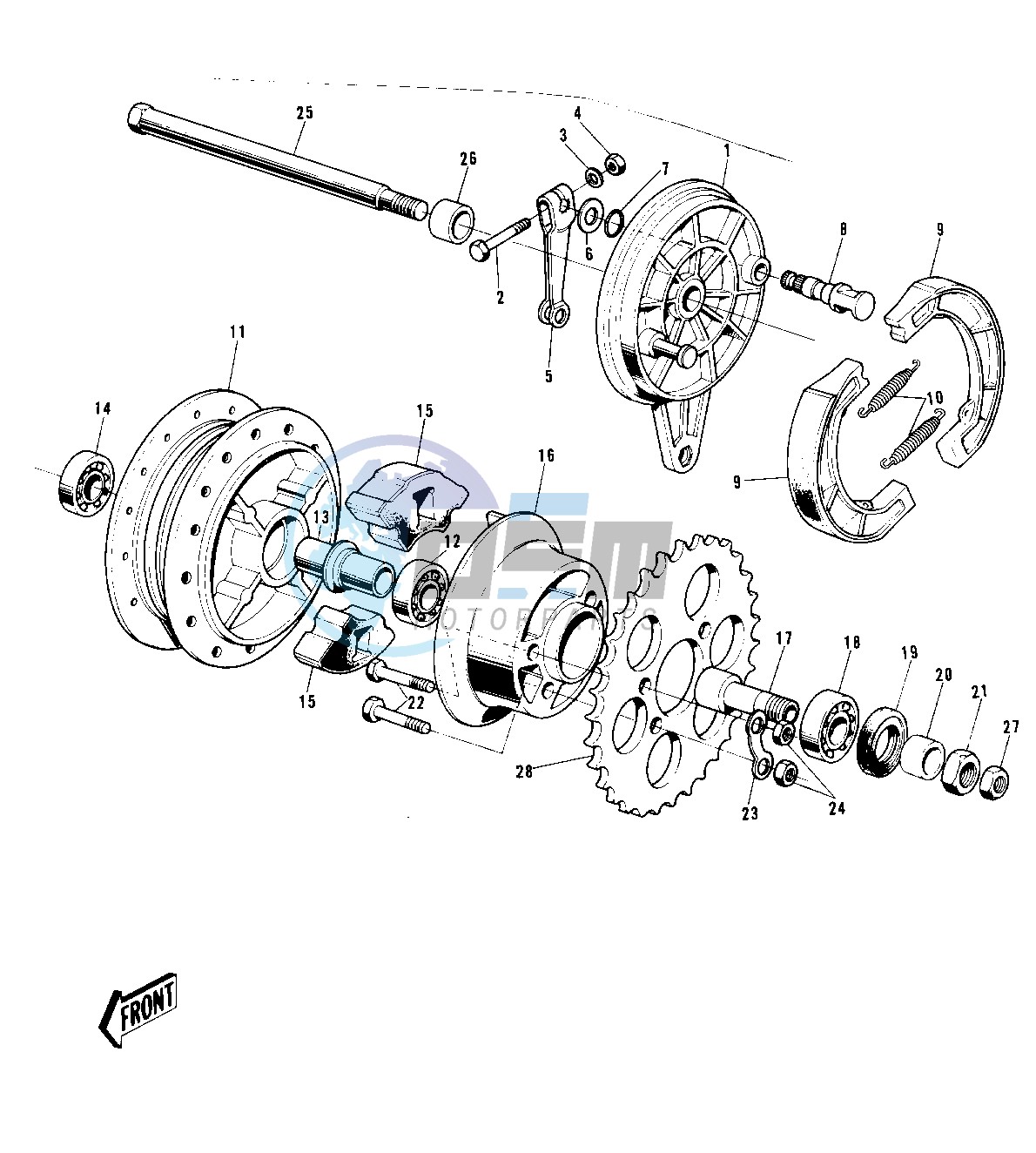 REAR HUB_BRAKE -- 72-73 G5-A- -