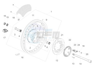 V7 II Special ABS 750 drawing Rear wheel I