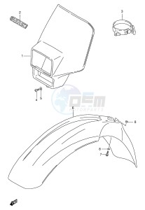 RMX250 (E1) drawing HEADLAMP COVER