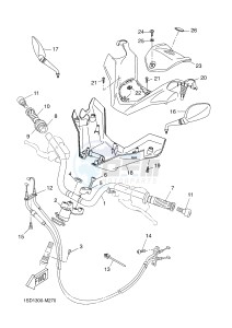 YP400RA X-MAX 400 ABS X-MAX (1SD8 1SD8 1SD8) drawing STEERING HANDLE & CABLE