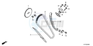 CBR125RTD CBR125RT UK - (E) drawing CAM CHAIN/TENSIONER