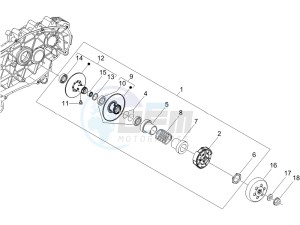 Liberty 125 4t Delivery e3 Single drawing Driven pulley