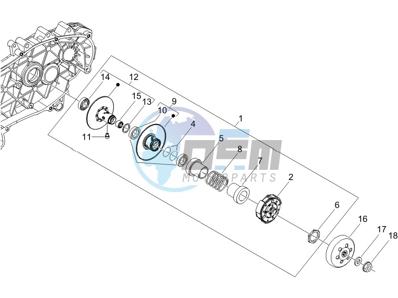 Driven pulley