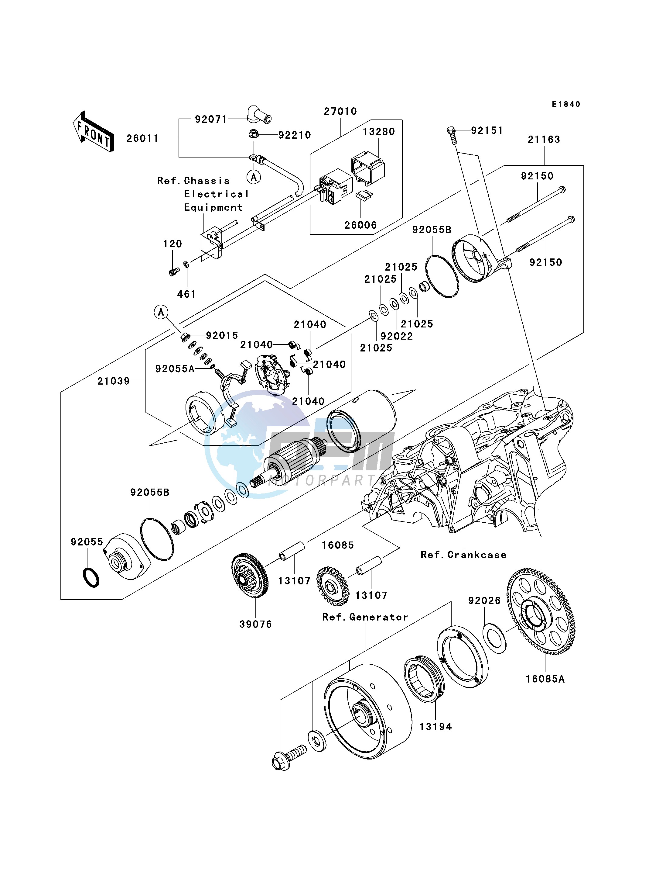 STARTER MOTOR--  - ER650AE046804- -