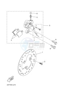 YN50FM NEO'S 4 (2CG7) drawing FRONT BRAKE CALIPER