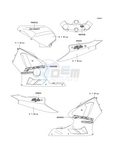 ZX 1200 B [NINJA ZX-12R] (B1-B4) [NINJA ZX-12R] drawing DECALS-- C.T.BLUE- --- B3- -