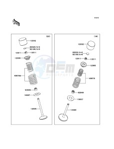 KLX450R KLX450ABF EU drawing Valve(s)