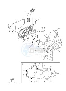 GPD125A GPD125-A NMAX125 (2DS6) drawing CRANKCASE COVER 1