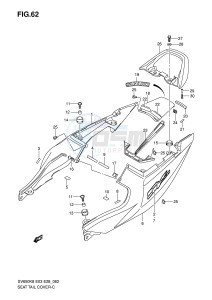 SV650 (E3-E28) drawing SEAT TAIL COVER (SV650K8 AK8)