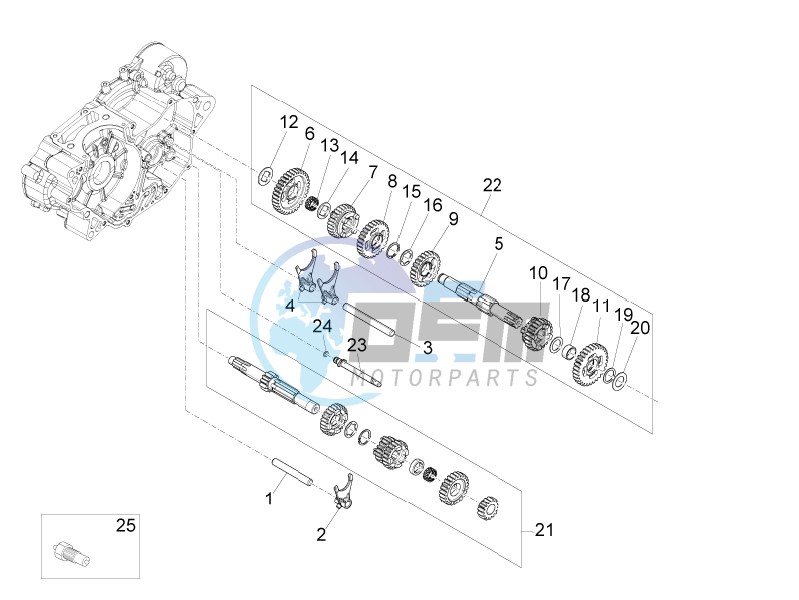 Gear box - Gear assembly