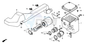 TRX200D FOURTRAX 200 drawing AIR CLEANER