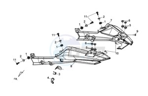 WOLF 125 EFI drawing REAR COWLING