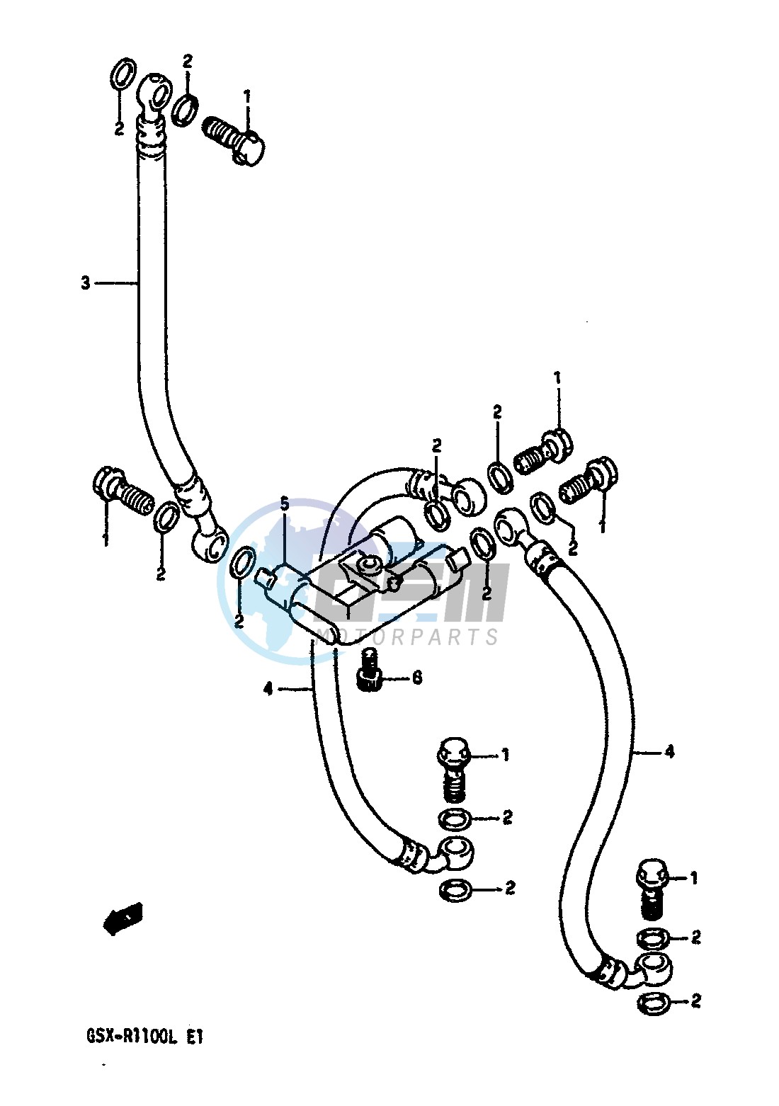 FRONT BRAKE HOSE (MODEL K)