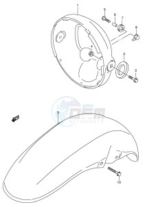 GSX750 (E4) drawing FRONT FENDER