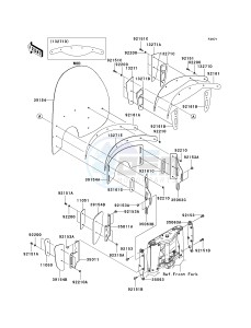 VN 1600 D [VULCAN 1600 NOMAD] (D6F-D8FA) D8F drawing COWLING