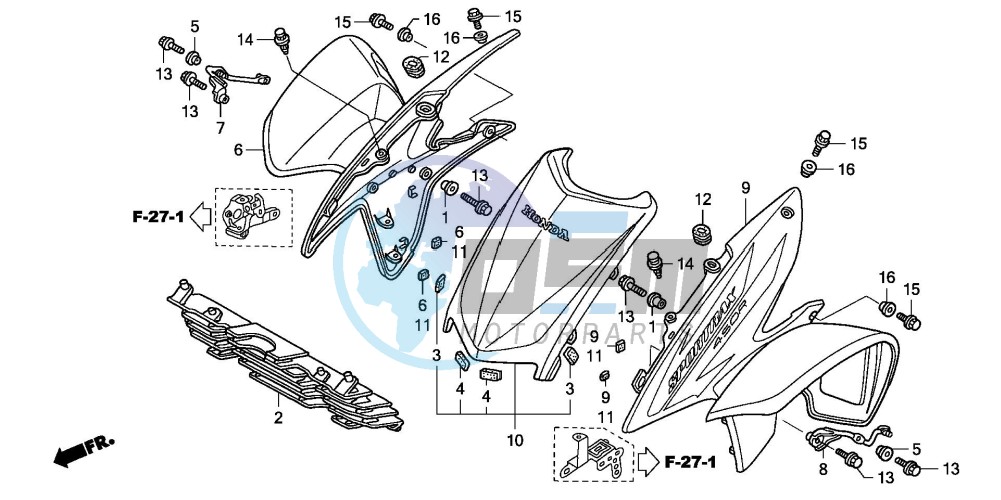 FRONT FENDER (TRX450R6,7,8/ER6,7,8)