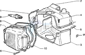 Zip 125 4T drawing Cilinder head cover