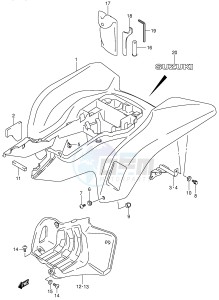 LT-Z400 (E19) drawing REAR FENDER (MODEL K4)