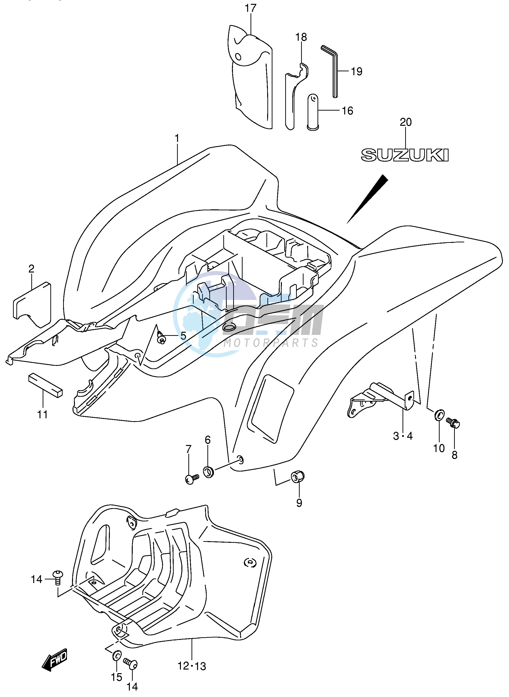 REAR FENDER (MODEL K4)