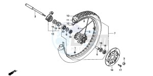 CRM125R drawing FRONT WHEEL