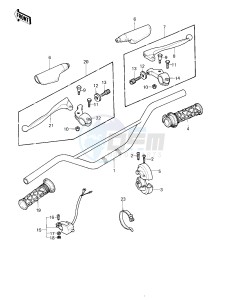 KDX 175 A [KDX175] (A1) [KDX175] drawing HANDLEBAR -- 80 A1- -