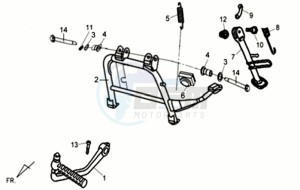 ALLO GT 45KMH 50 drawing CENTRAL STAND -SIDE STAND- KICKSTARTER PEDAL