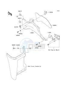 KVF 360 A [PRAIRIE 360 4X4] (A6F-A9F) A6F drawing SIDE COVERS