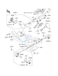 VN 1600A A[VULCAN 1600 CLASSIC] (A1-A3) [VULCAN 1600 CLASSIC] drawing TURN SIGNALS