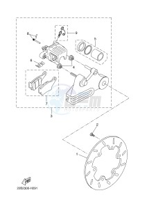 WR125X (22B8 22B8 22B8) drawing REAR BRAKE CALIPER