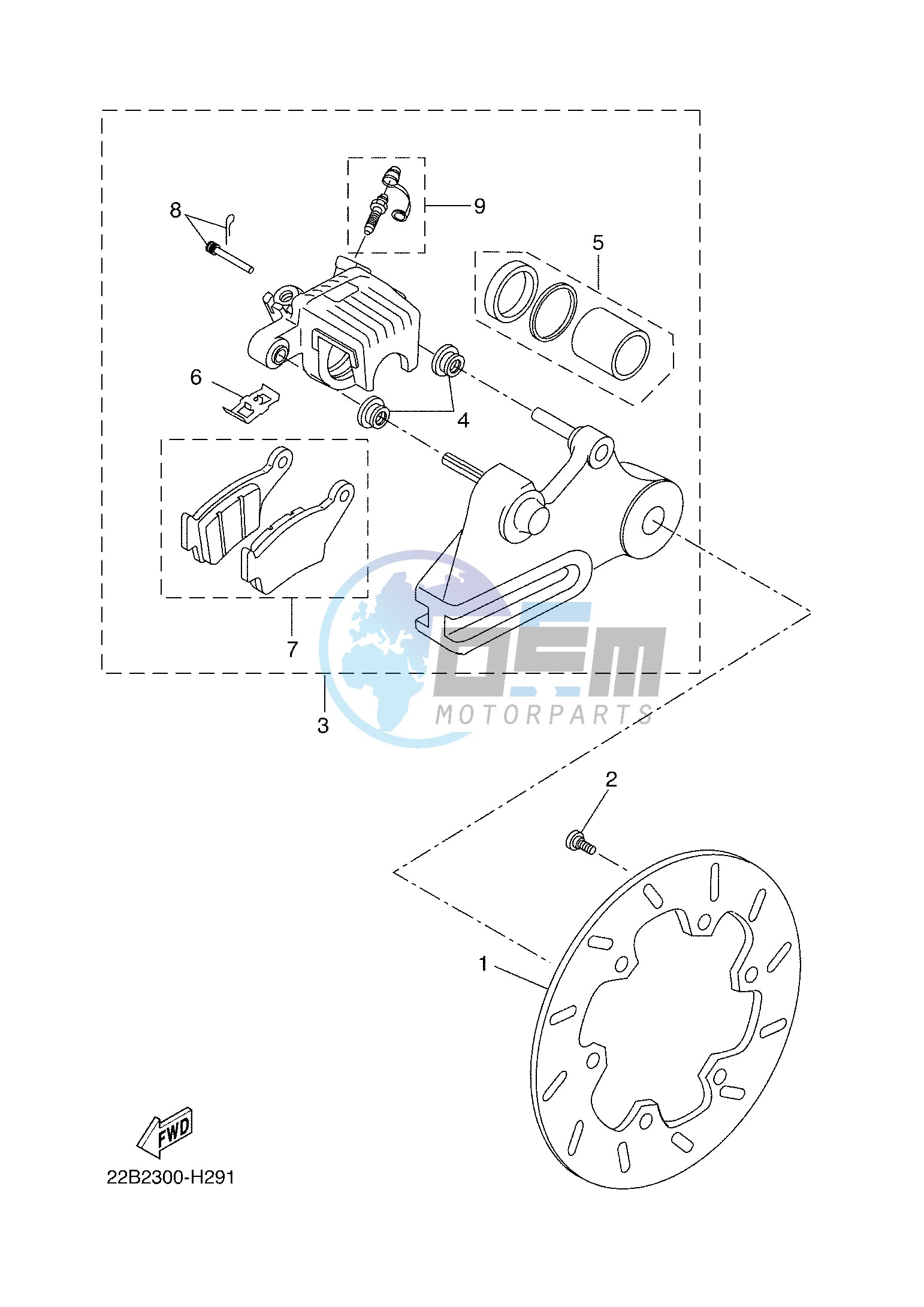 REAR BRAKE CALIPER