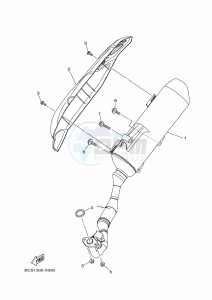 MWS125-C TRICITY 125 (BCS5) drawing EXHAUST