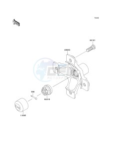 KVF 650 E [BRUTE FORCE 650 4X4 HARDWOODS GREEN HD] (E6F-E9F) E8F drawing REAR HUB