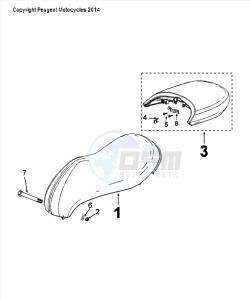 DJANGO 50 4T ALLURE drawing SADDLE